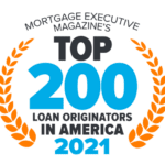 mortgage executive magazine top 200 loan originator 2021 badge