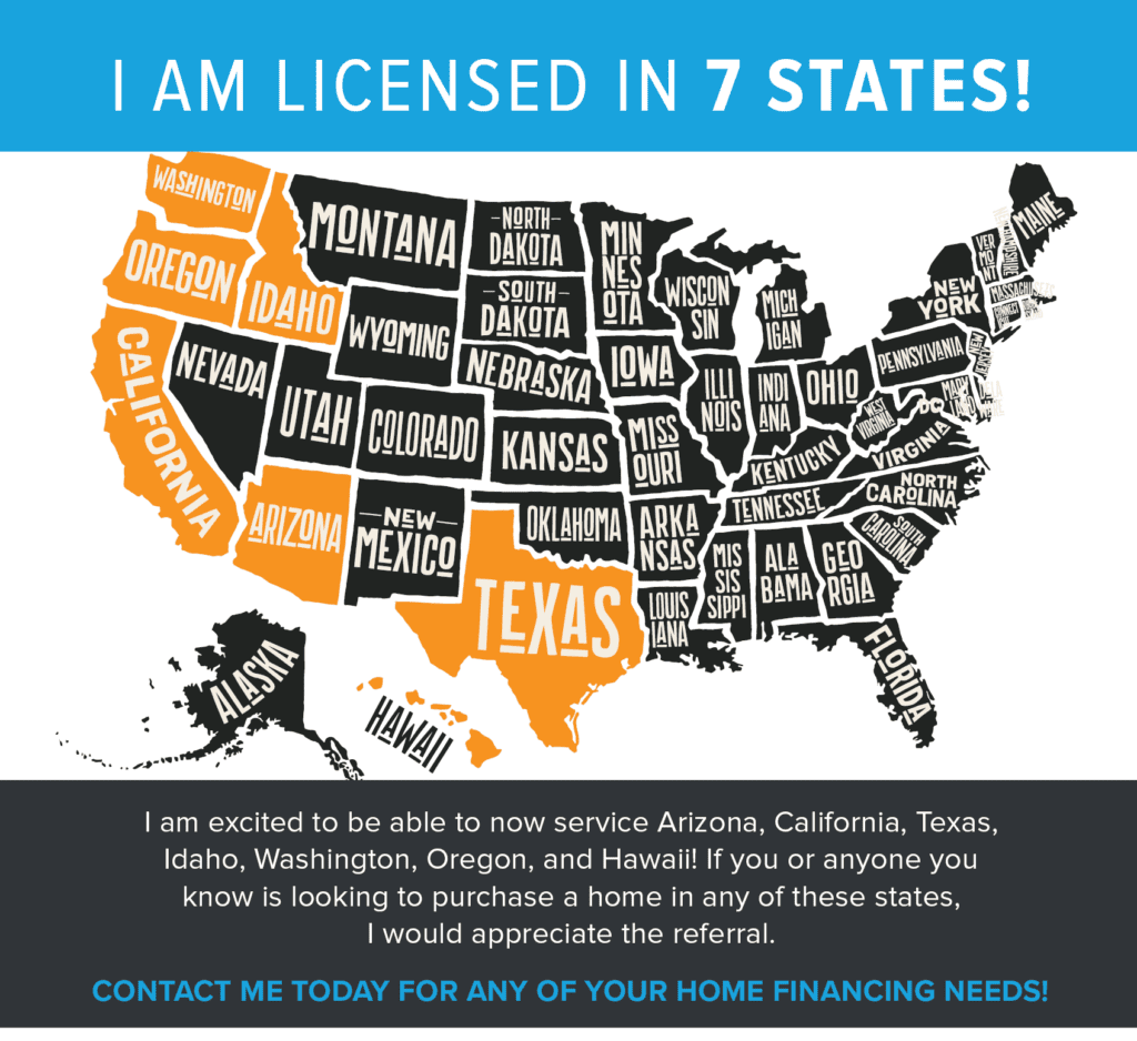 Map of United States highlighting the states Michael Young is licensed